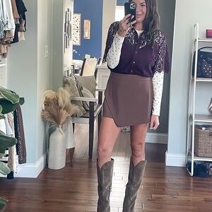 Full button lace top